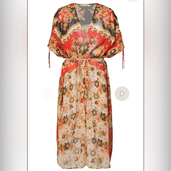 MES DEMOISELLES of Paris Women’s MACHU FLORAL KIMONO OS Luxury Travel Layer - Picture 9 of 14